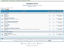 Tablet Screenshot of forum.geonames.org