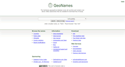Desktop Screenshot of download.geonames.org