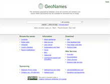Tablet Screenshot of download.geonames.org