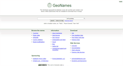 Desktop Screenshot of dev.geonames.org